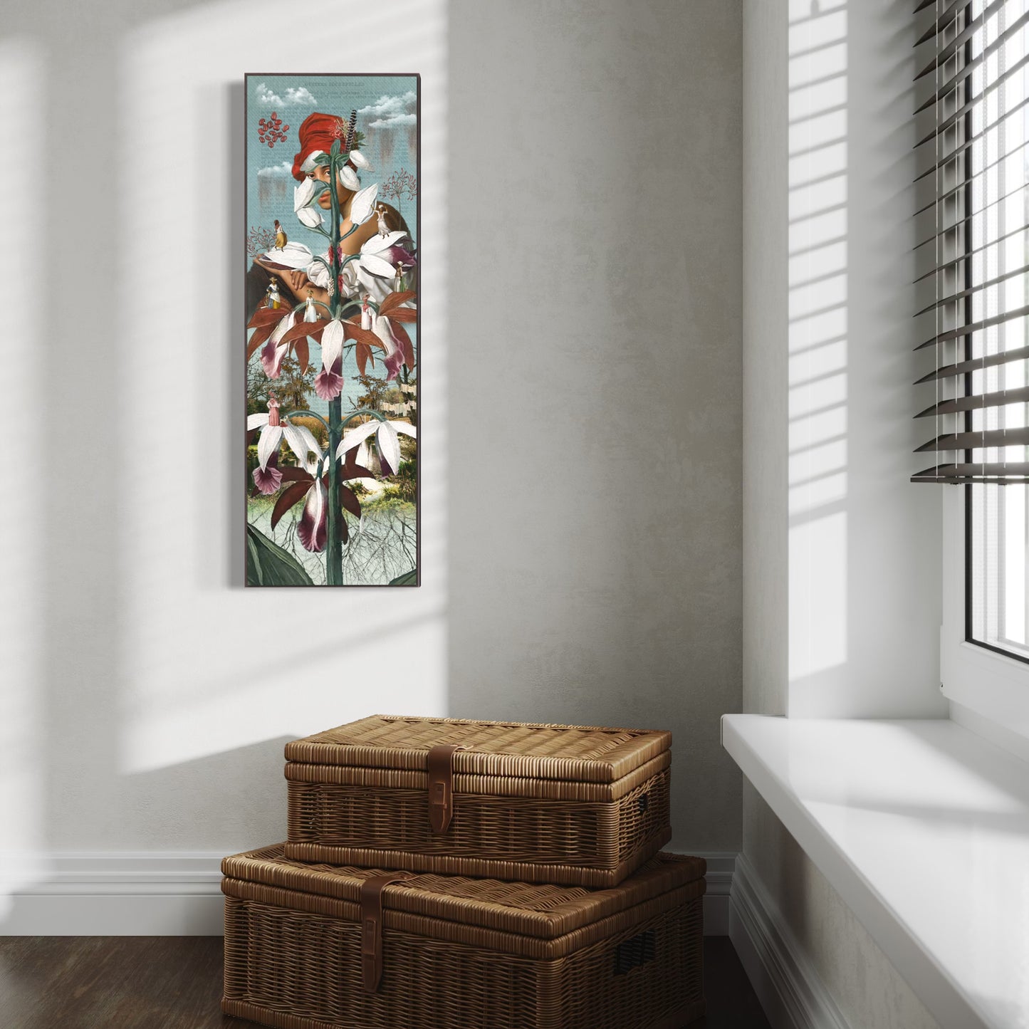 "T'es Belle Comme Une Fleur" Framed Canvas Prints