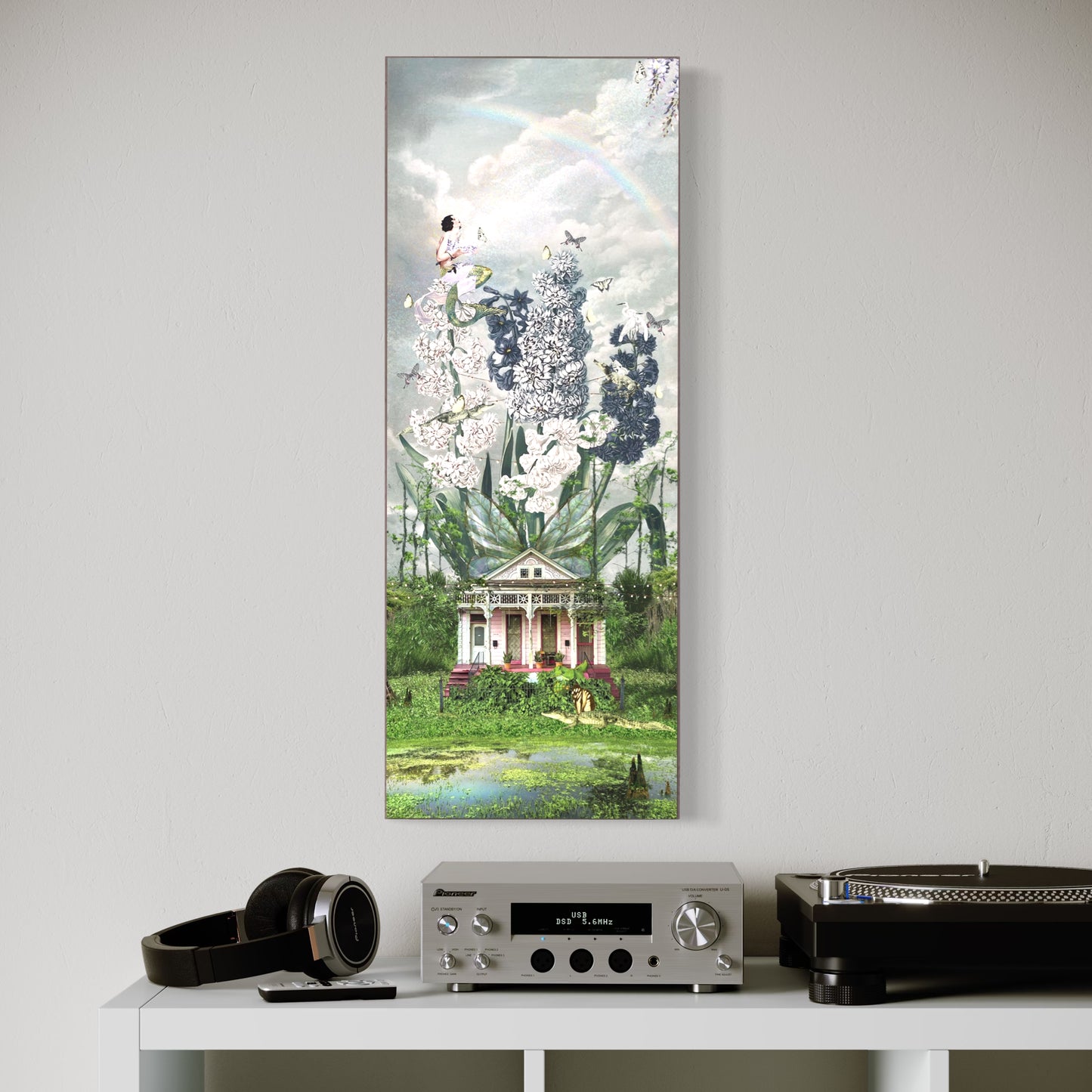 "The House That Grew Wings" Framed Canvas Prints