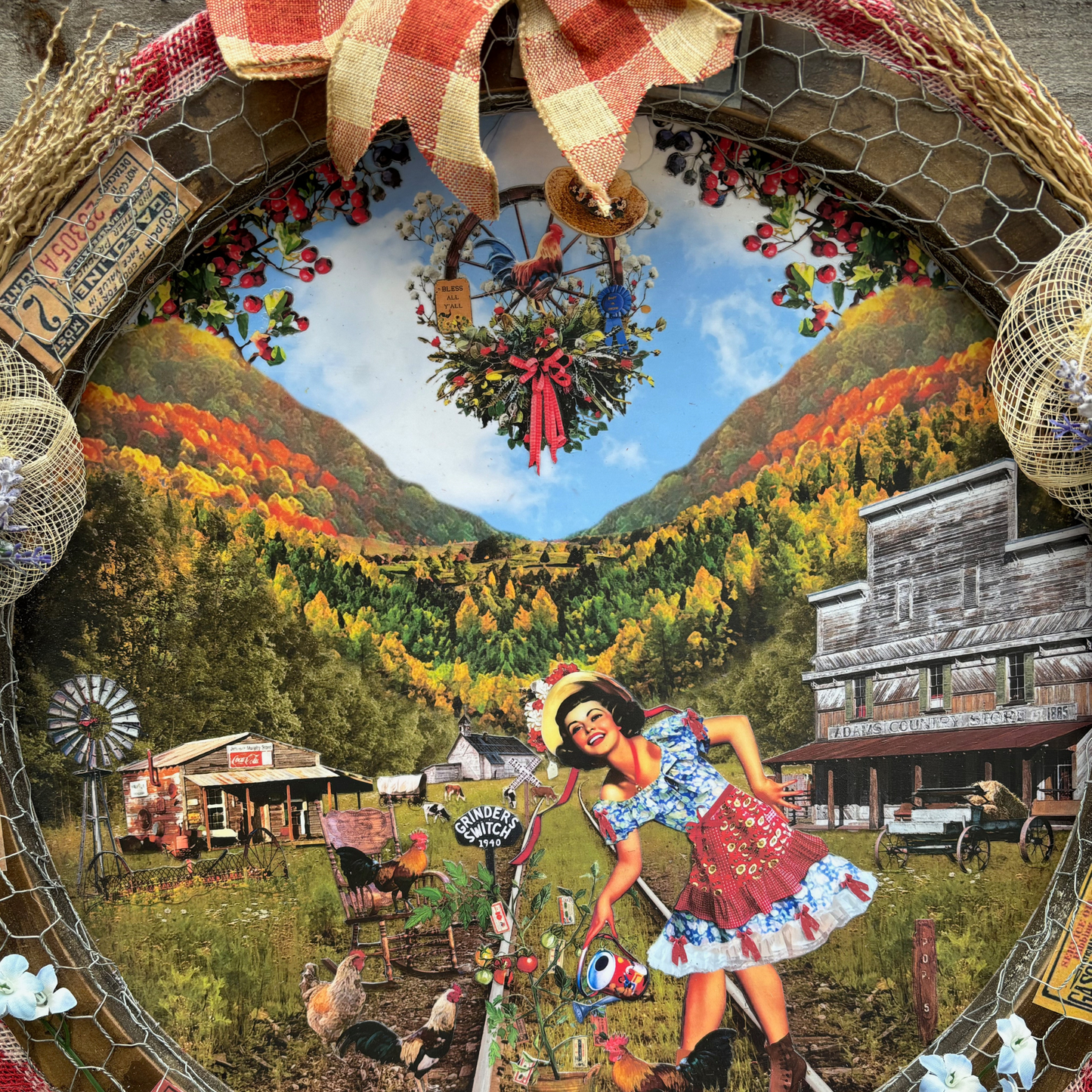 "Minnie Pearl" Original Collage