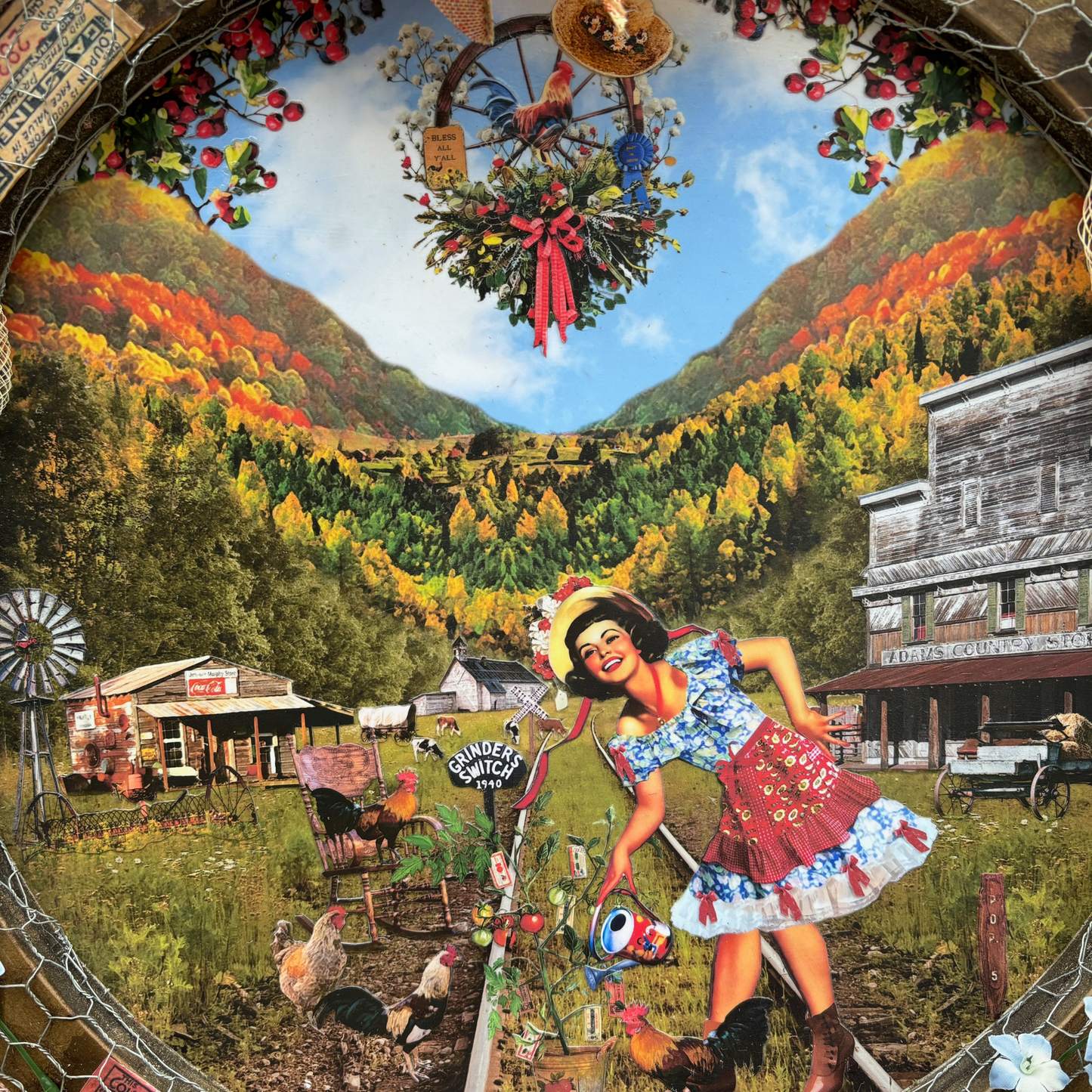 "Minnie Pearl" Original Collage