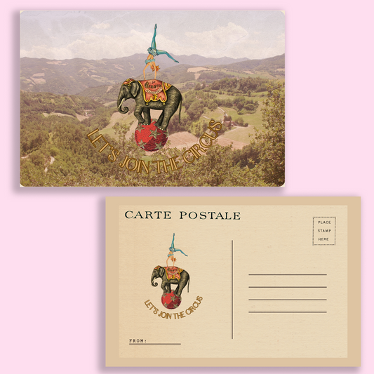 Postcard Prints "Let's Join the Circus"