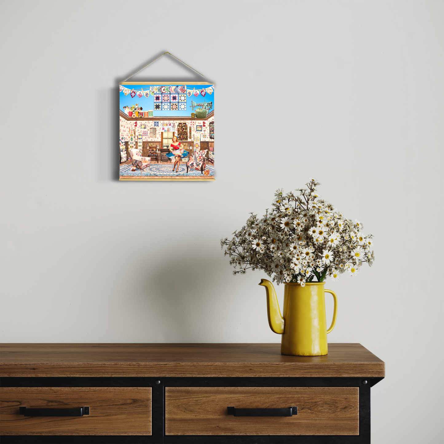 "Patchwork Patty" Hanging Canvas Print