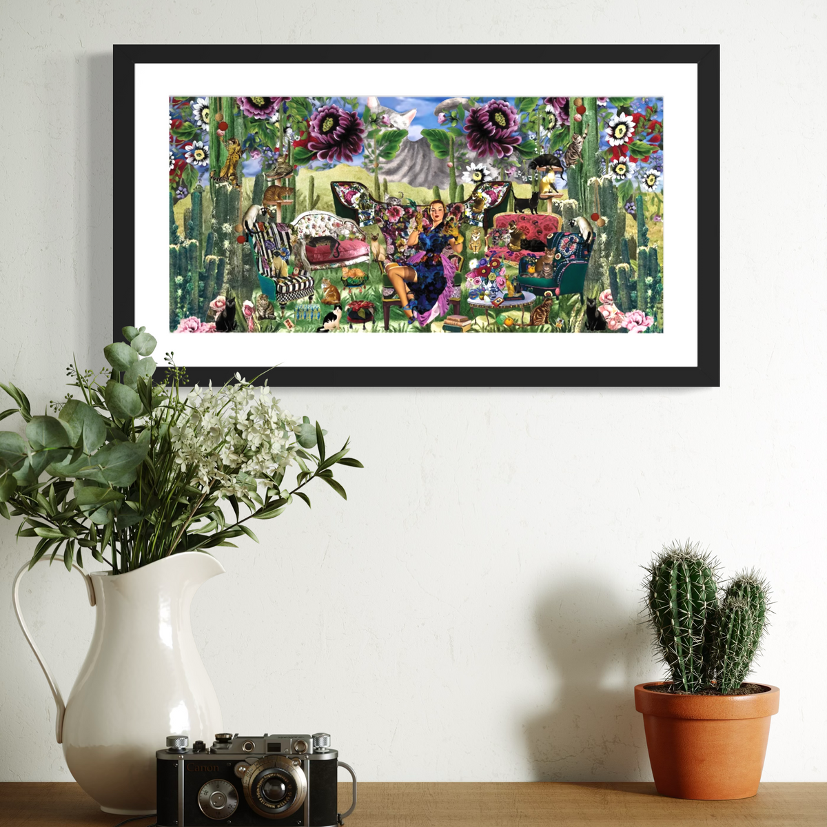 Feline Fran — Framed Giclée Print