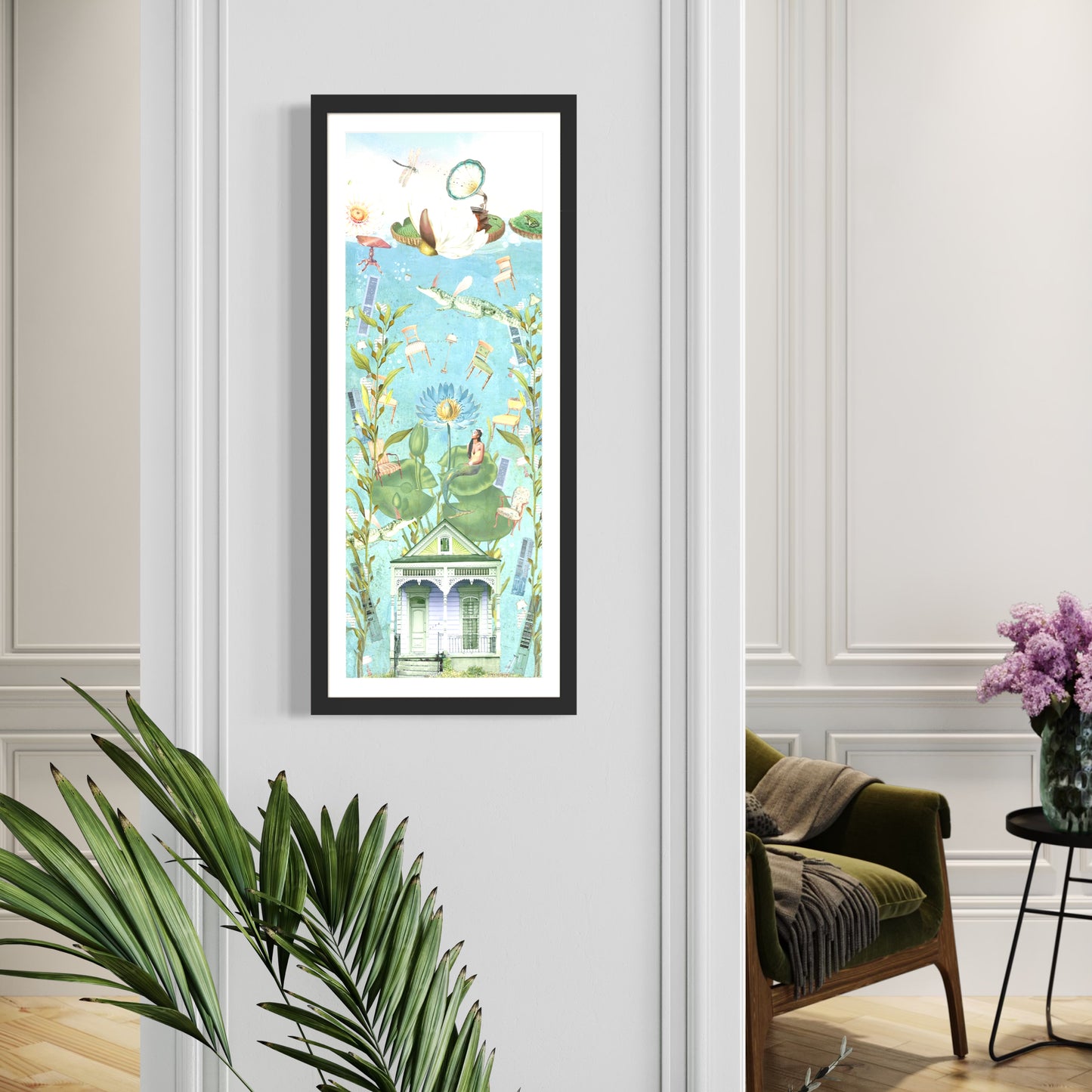 "The House That Sunk" Framed Giclee Prints