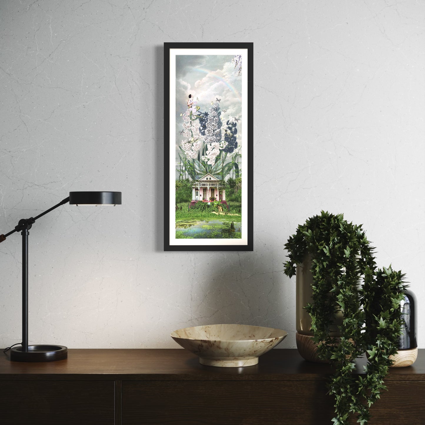 "The House That Grew Wings" Framed Giclee Prints