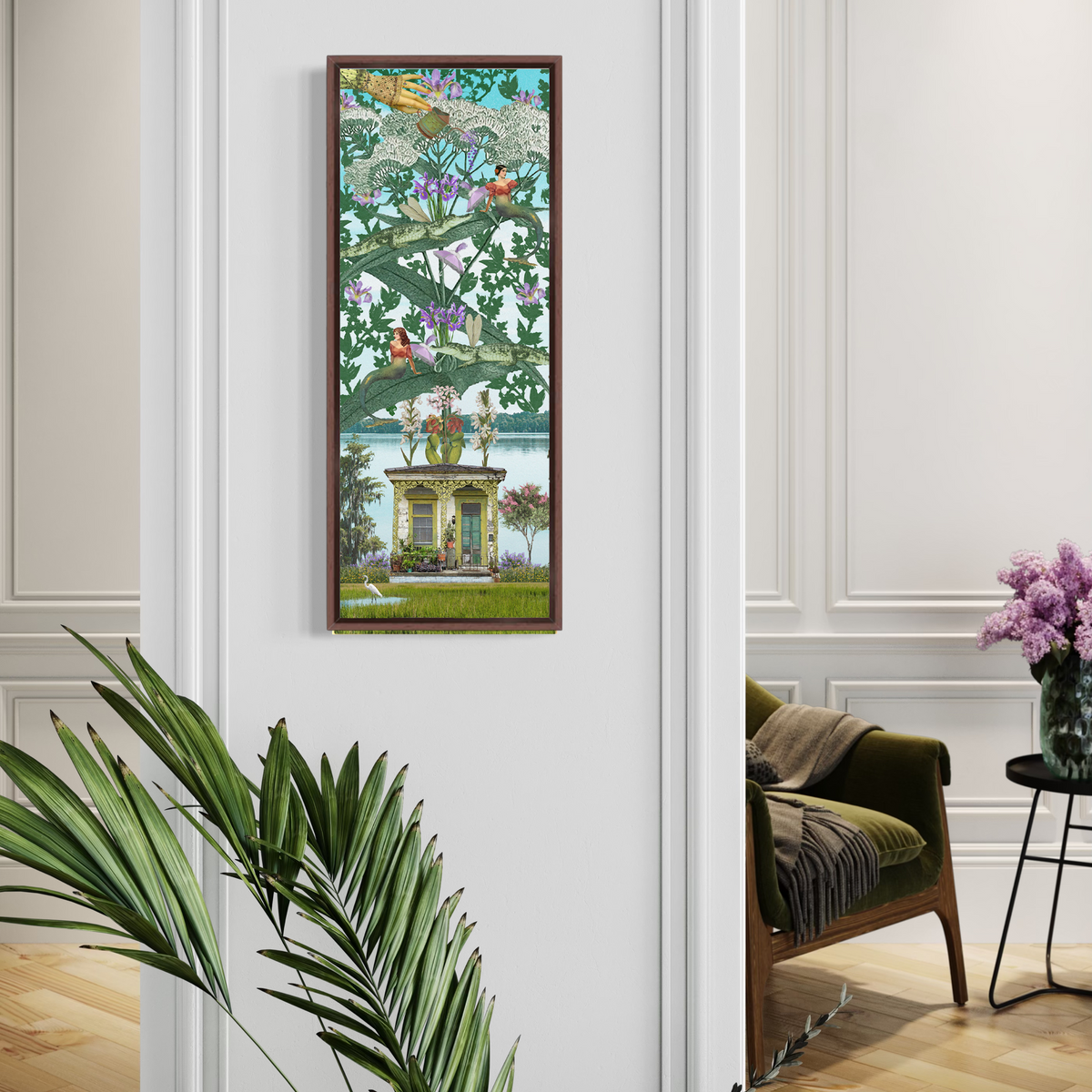 The House That Grew — Framed Canvas Print