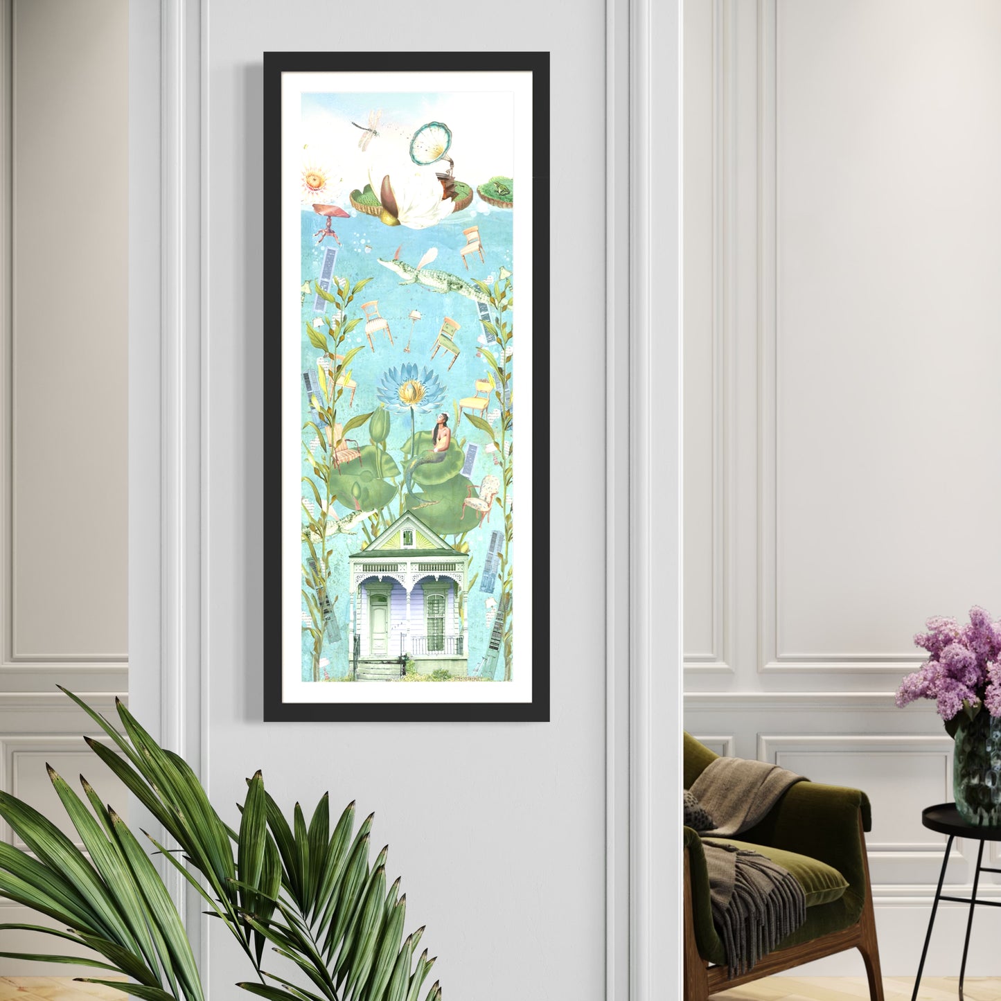 "The House That Sunk" Framed Giclee Prints