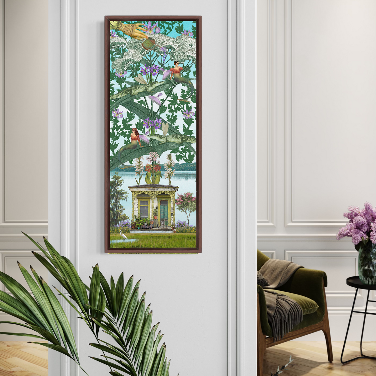 The House That Grew — Framed Canvas Print