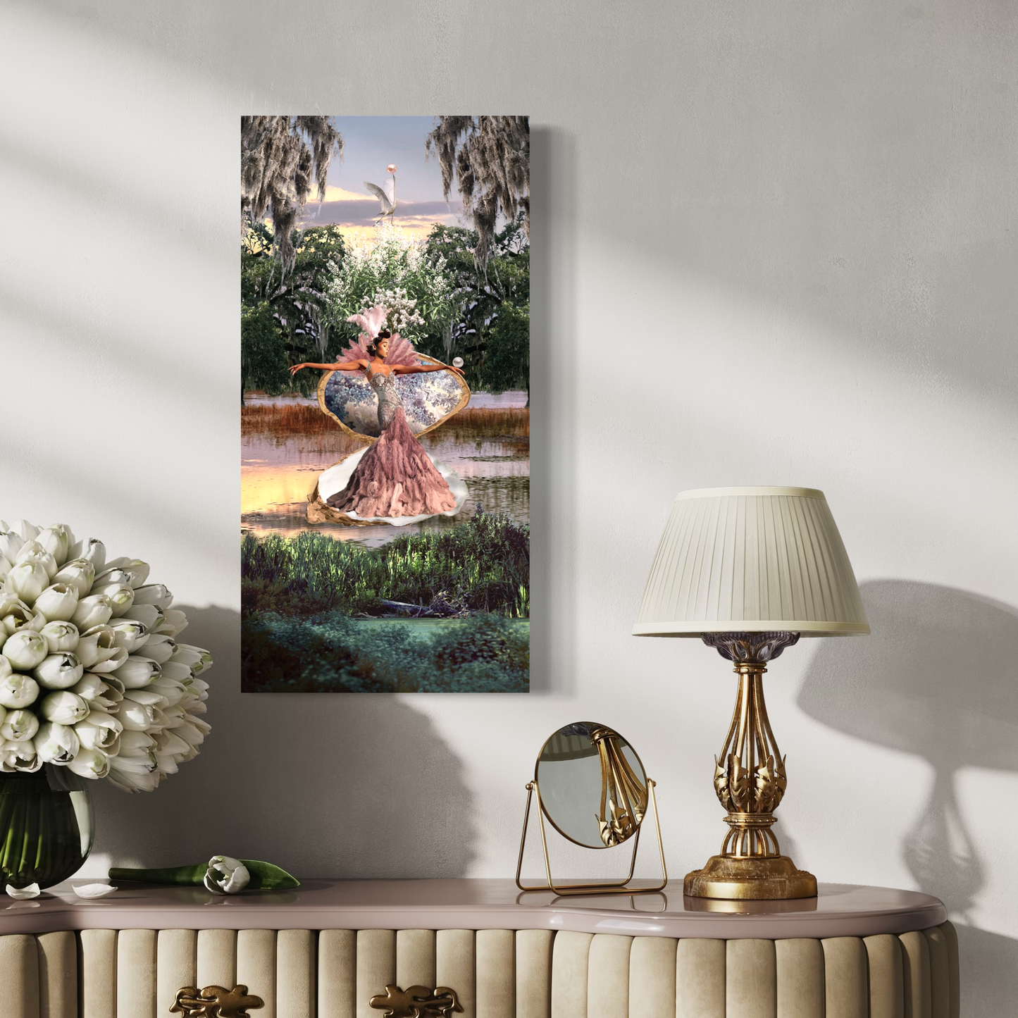 "And So, The World Was Her Oyster" Canvas Prints