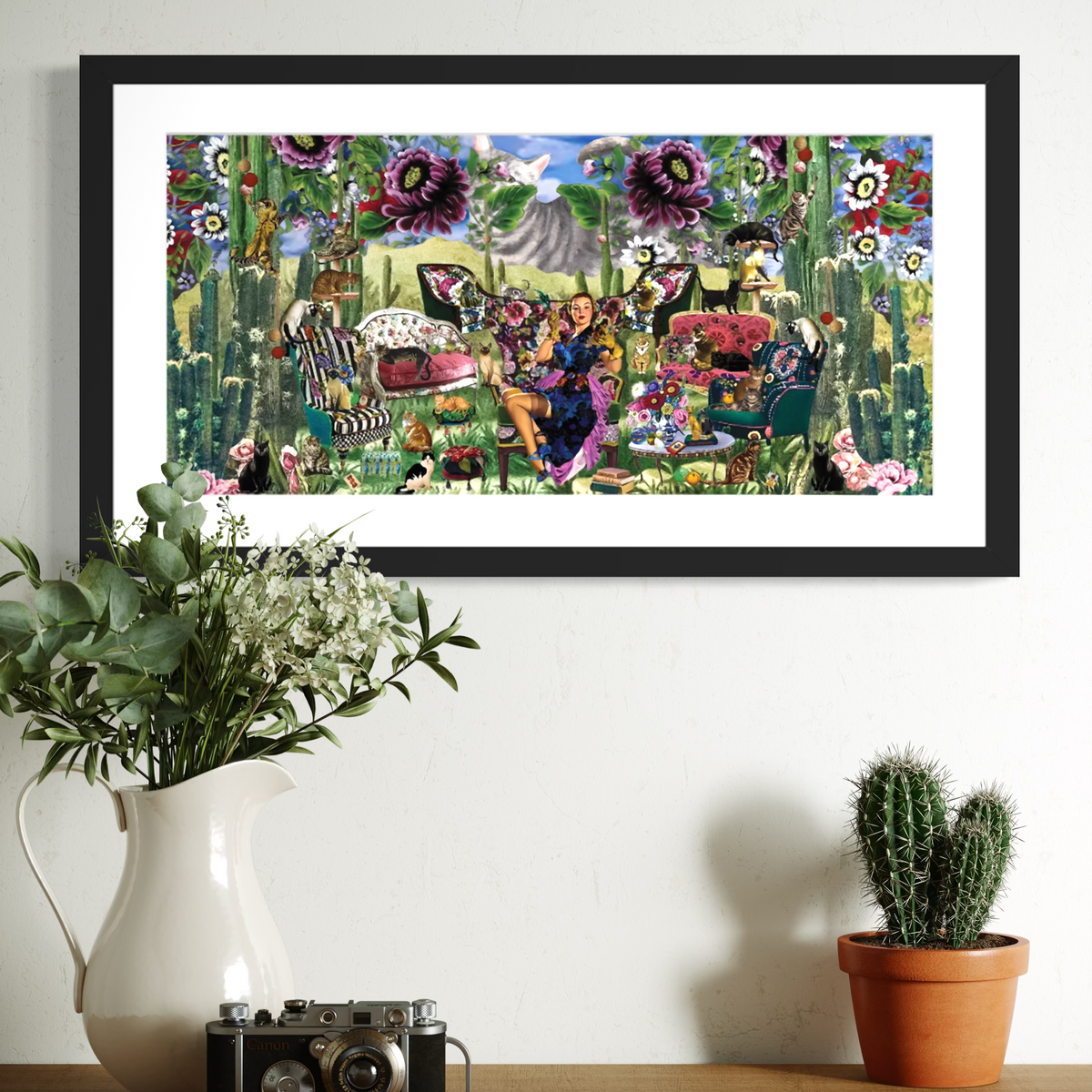 Feline Fran — Framed Giclée Print