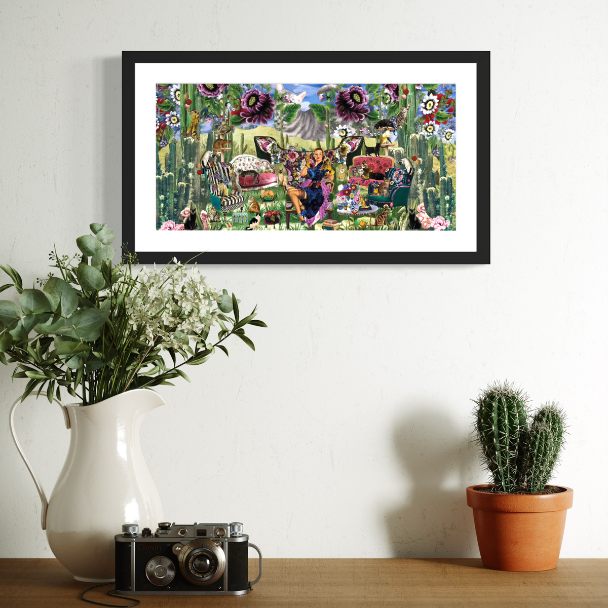 Feline Fran — Framed Giclée Print