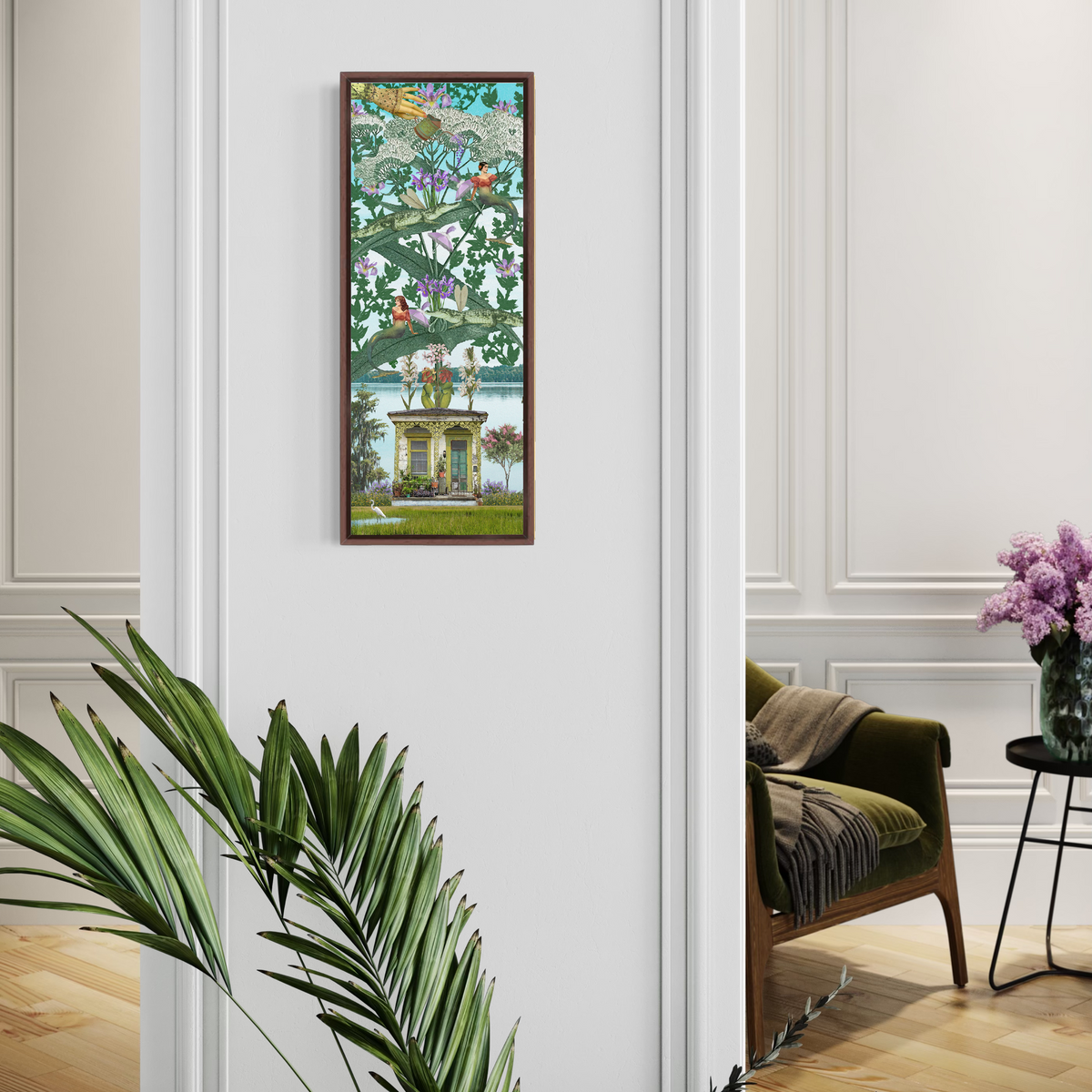 The House That Grew — Framed Canvas Print