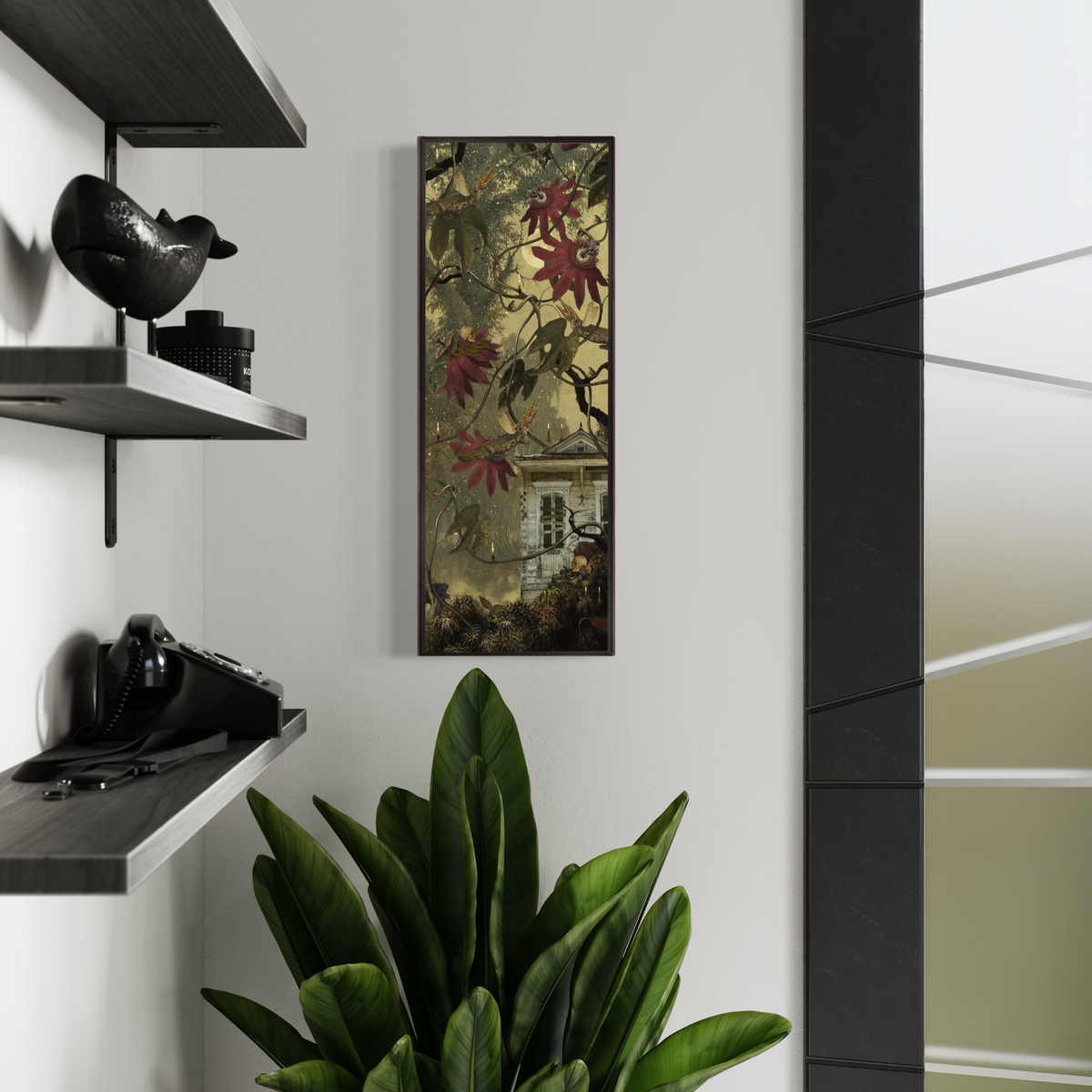 The House That Whispers — Framed Canvas Print