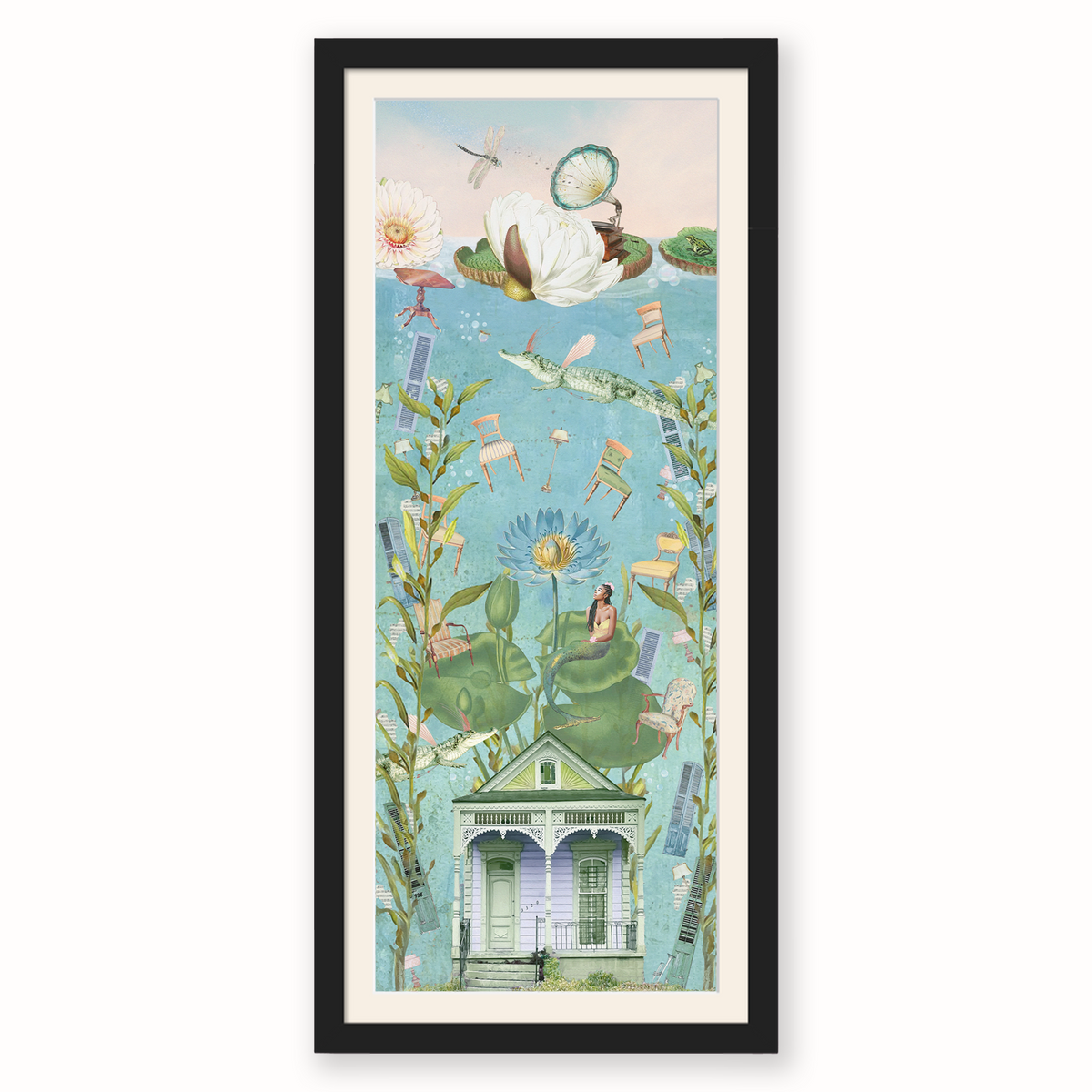 The House That Sunk — Framed Giclée Print