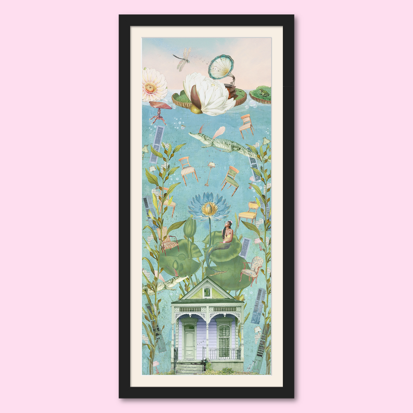 "The House That Sunk" Framed Giclee Prints