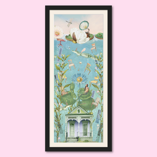 "The House That Sunk" Framed Giclee Prints