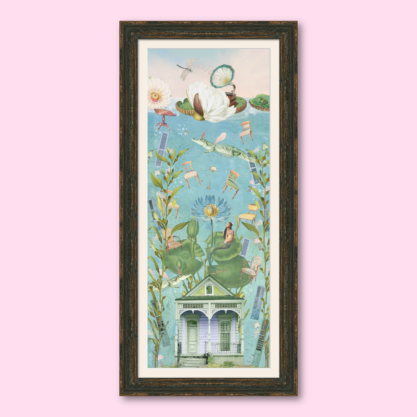 "The House That Sunk" Framed Giclee Prints