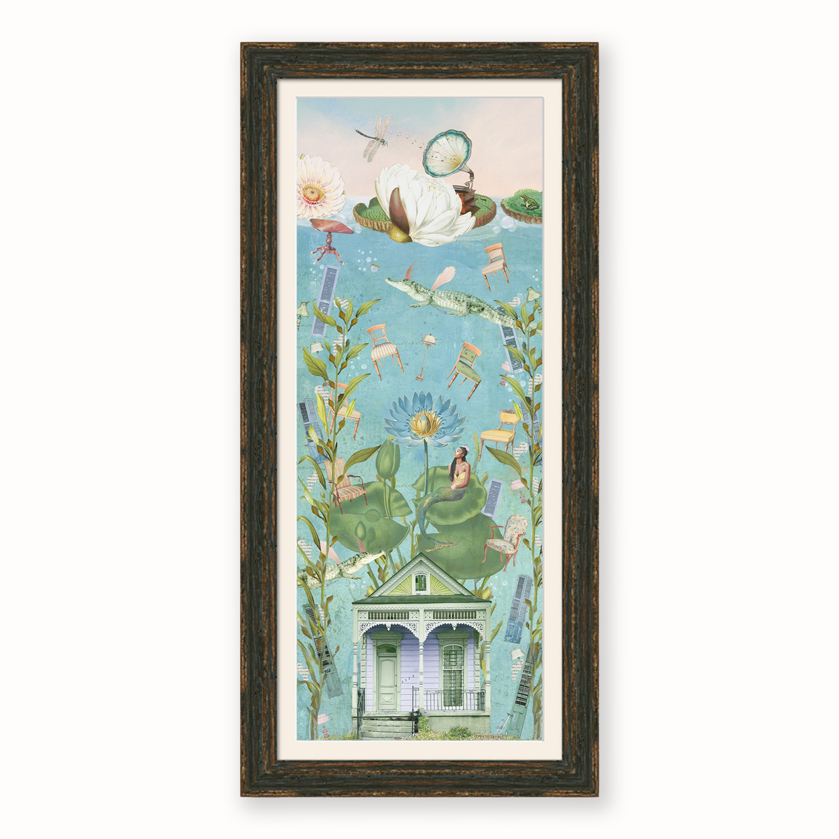 The House That Sunk — Framed Giclée Print