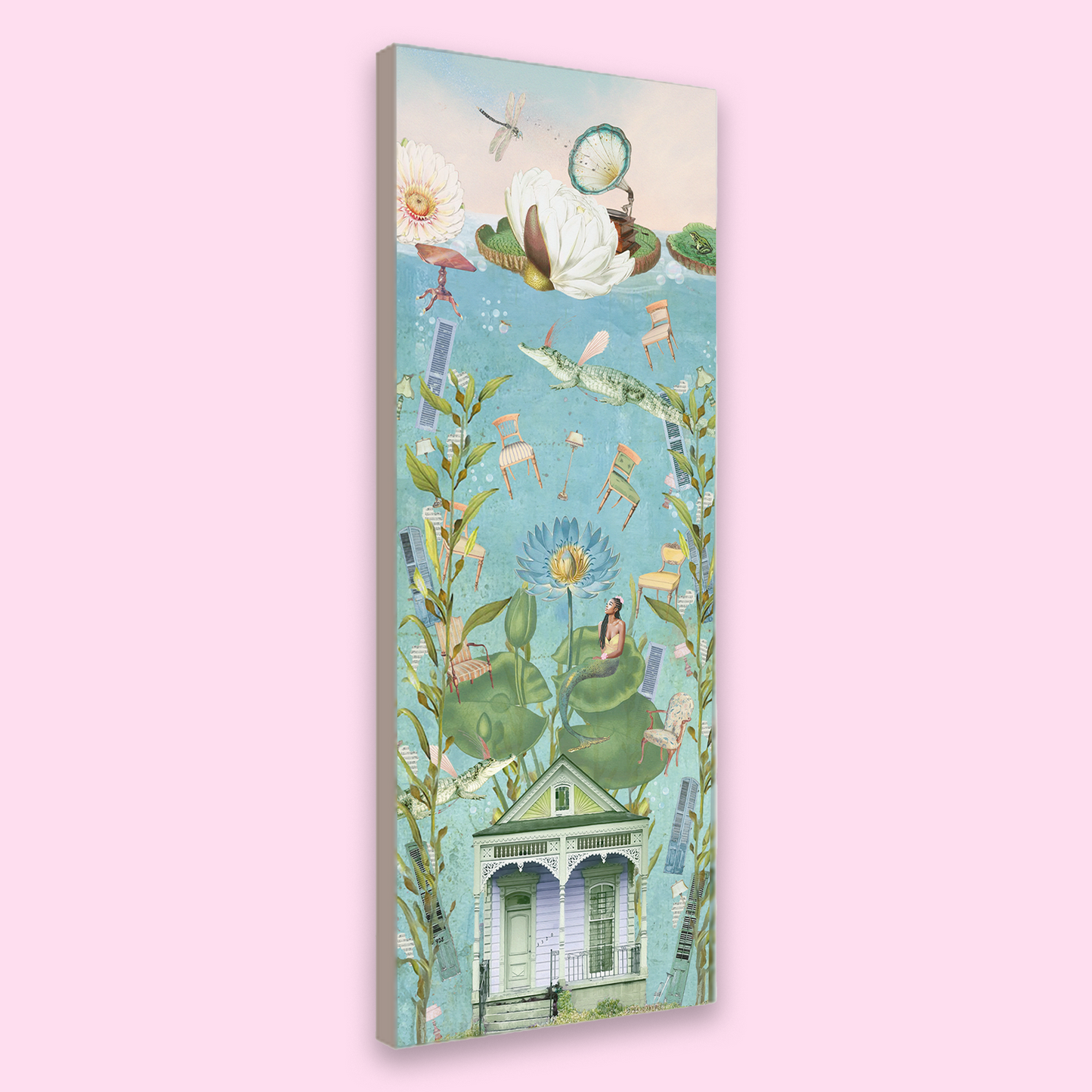 "The House That Sunk" Canvas Prints