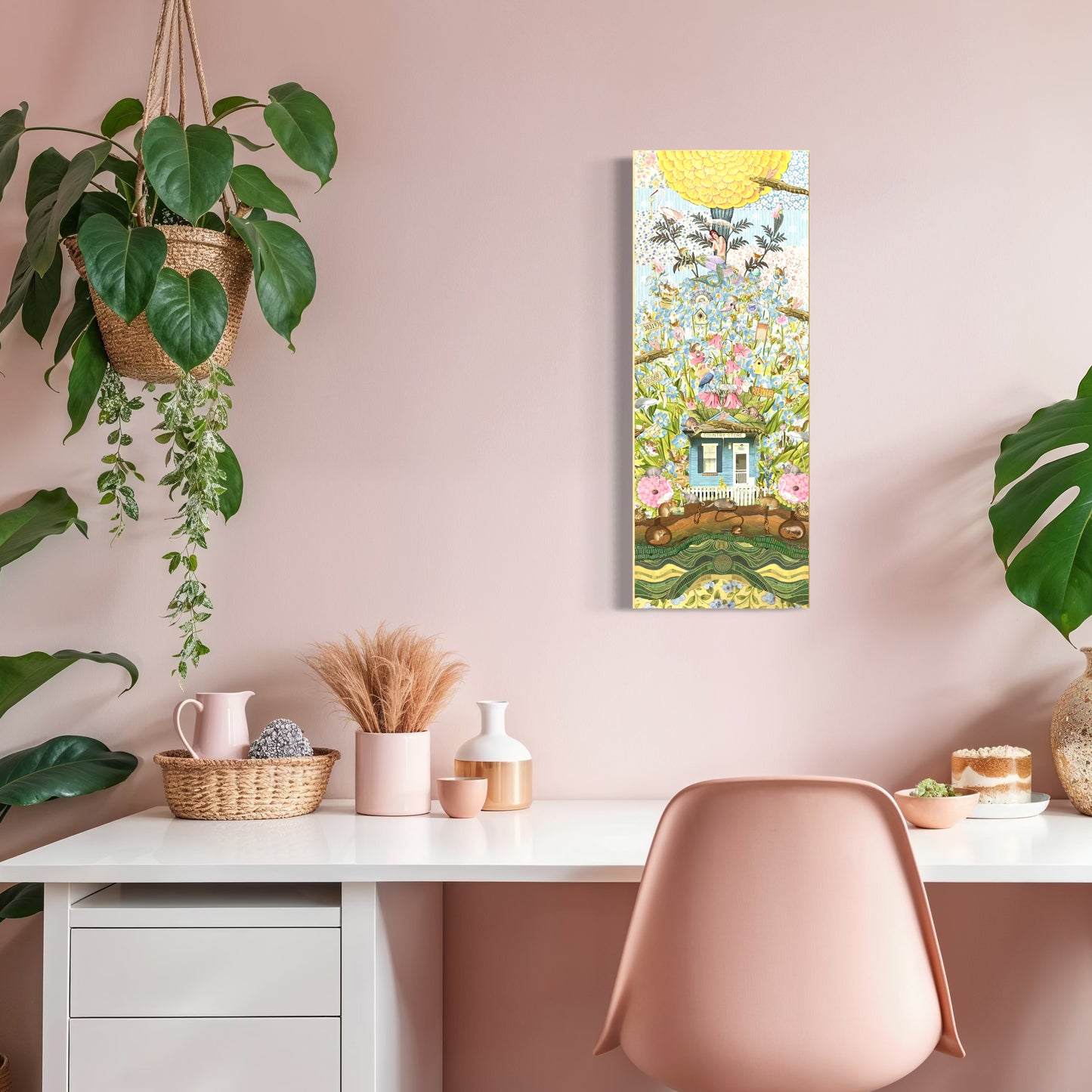 "The House That Traded Trinkets" Framed Canvas Prints