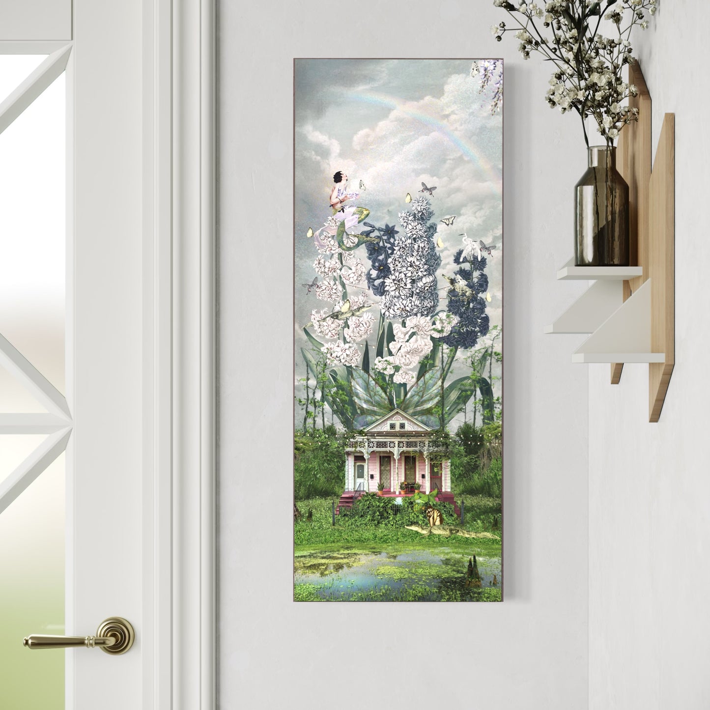 "The House That Grew Wings" Framed Canvas Prints