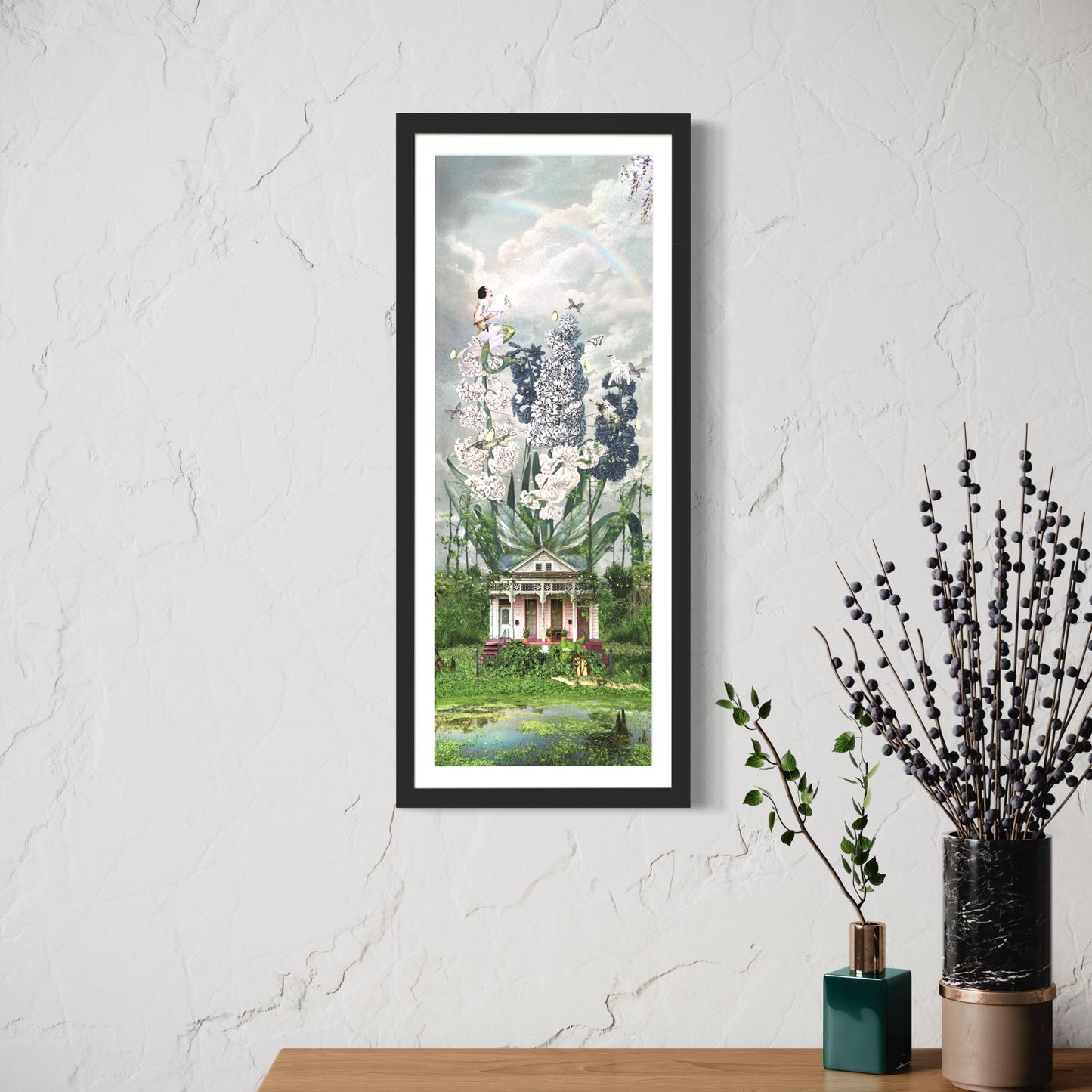 "The House That Grew Wings" Framed Giclee Prints