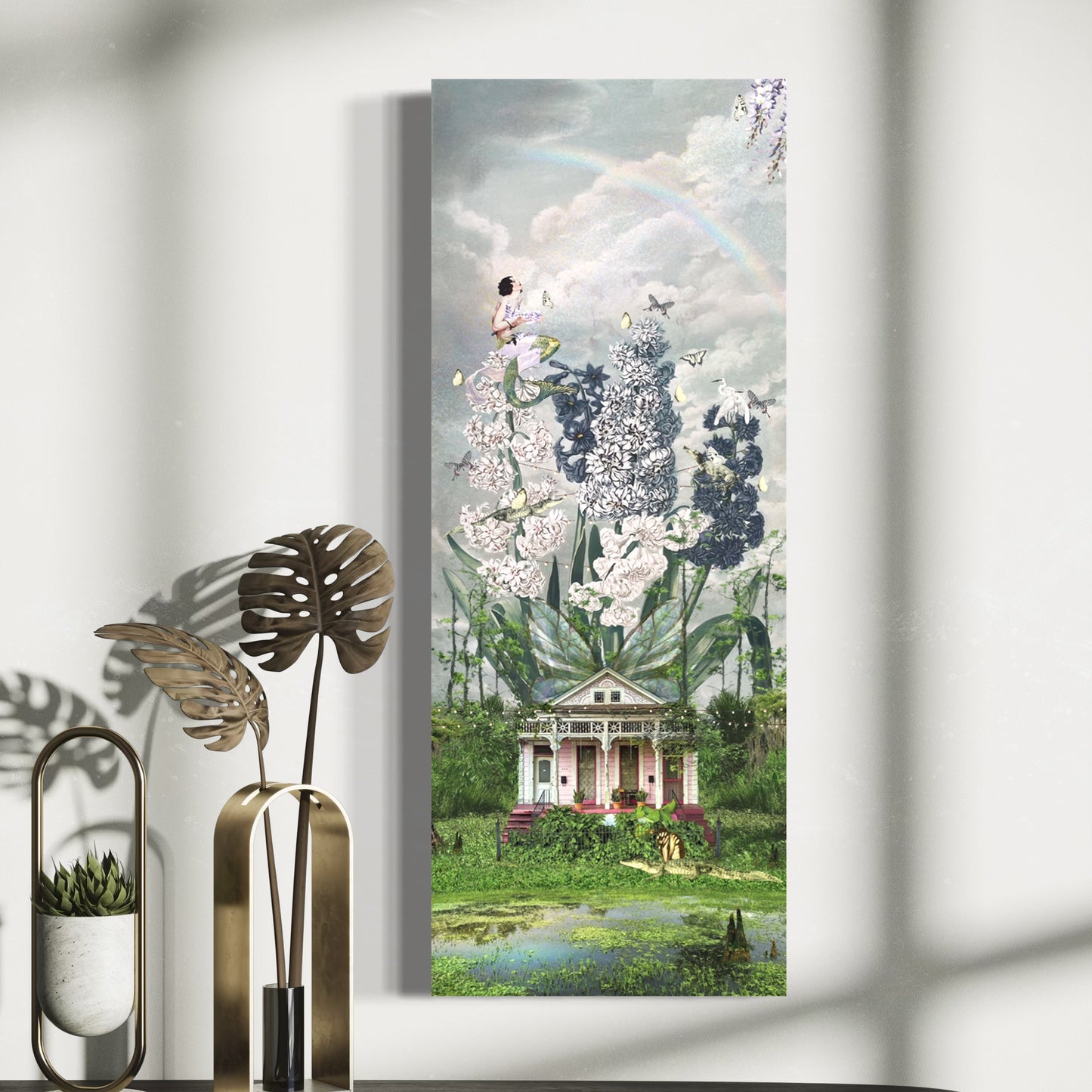 "The House That Grew Wings" Canvas Prints