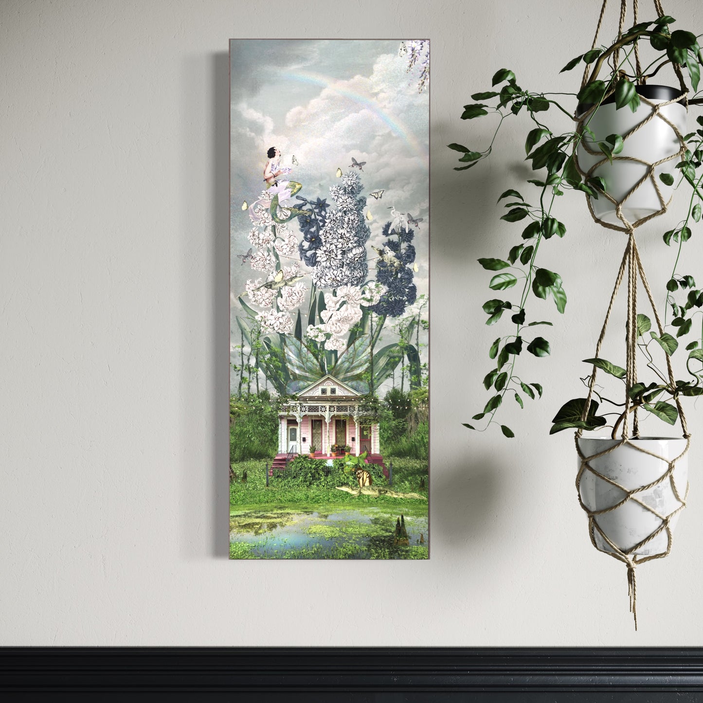 "The House That Grew Wings" Framed Canvas Prints