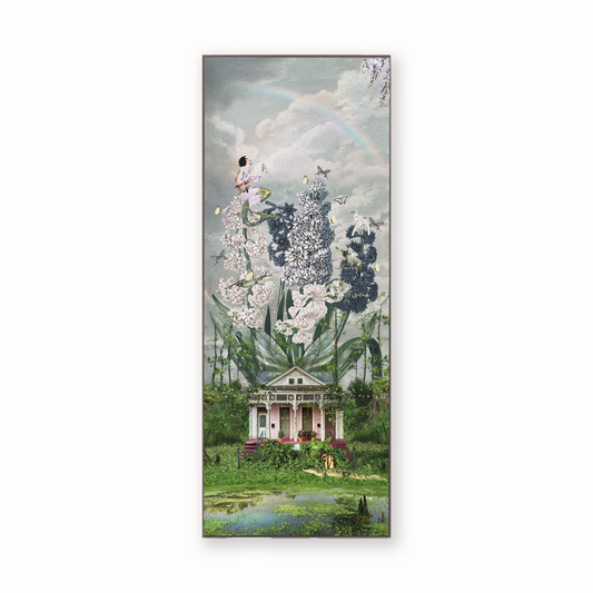 The House That Grew Wings — Framed Canvas Print