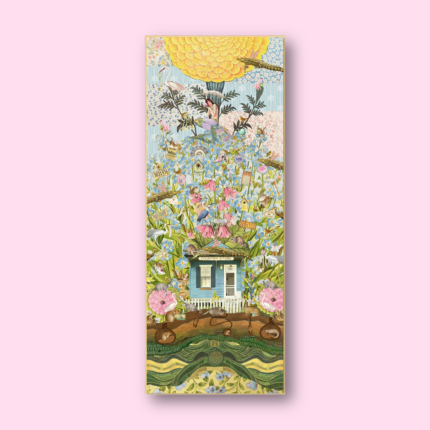 "The House That Traded Trinkets" Framed Canvas Prints