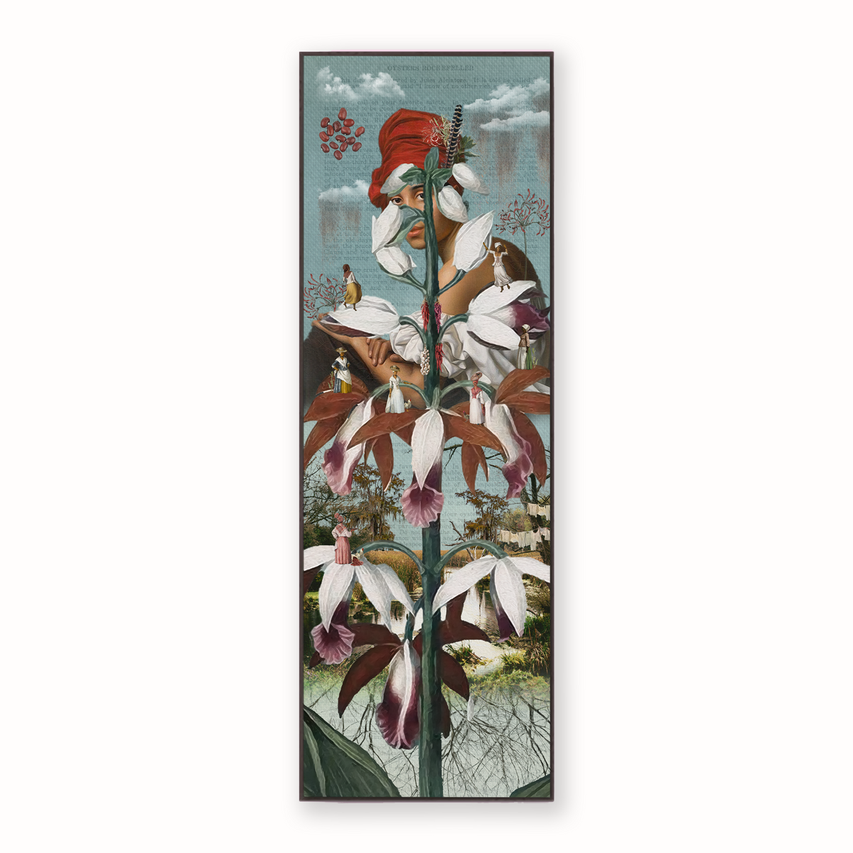 T'es Belle Comme Une Fleur — Framed Canvas Print