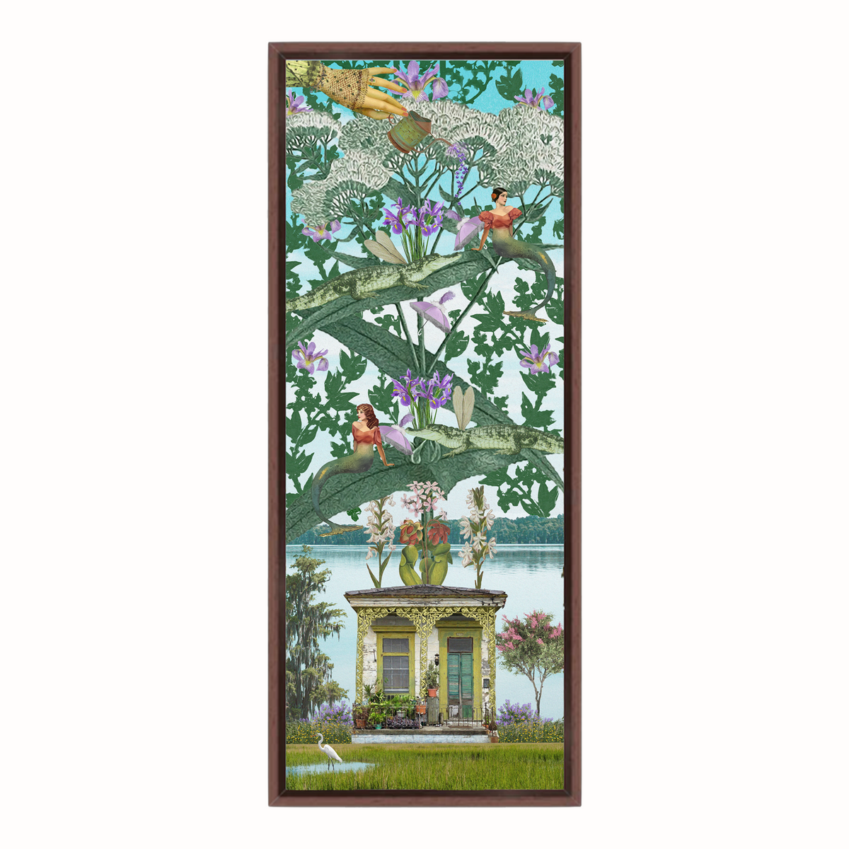 The House That Grew — Framed Canvas Print