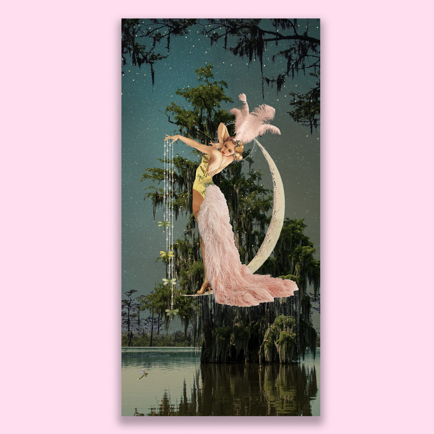 "And So, She Hung The Moon" Canvas Prints