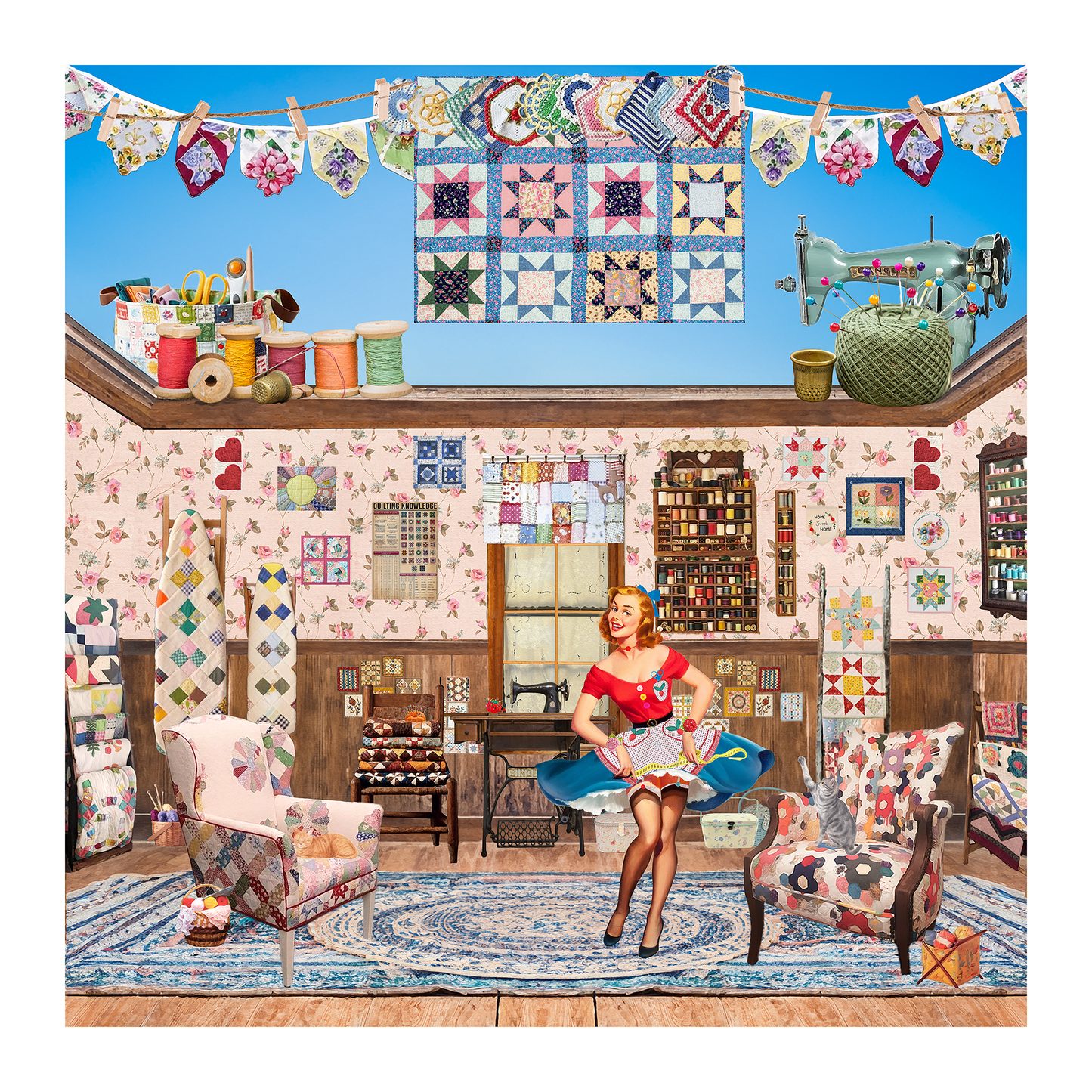 "Patchwork Patty" Hanging Canvas Print