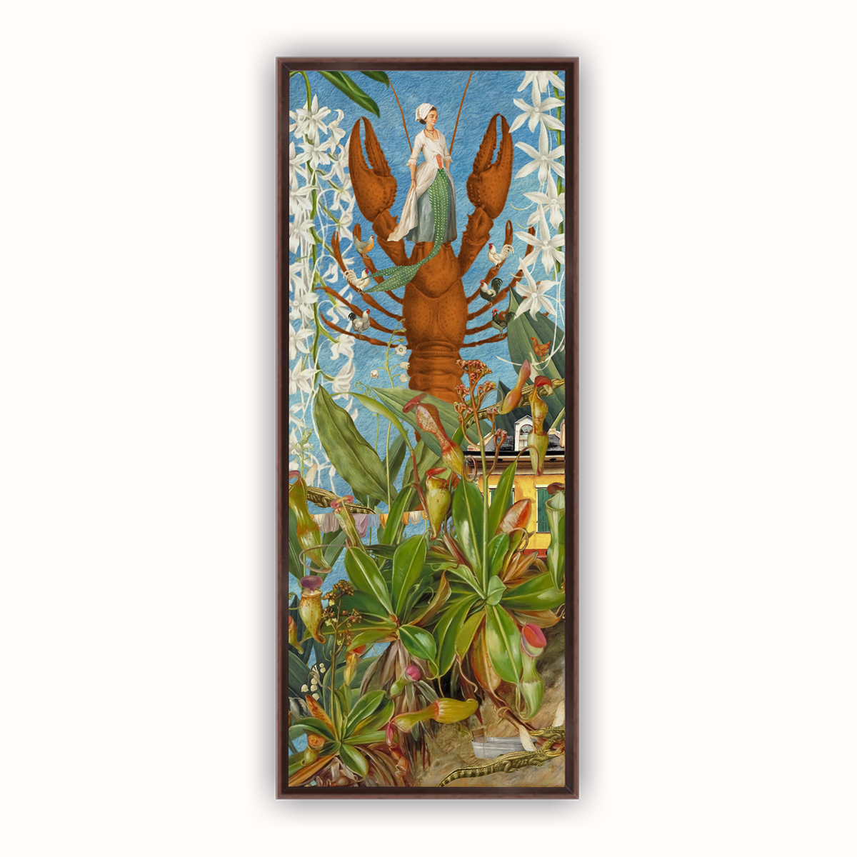 The House That Fed The Rougarou — Framed Canvas Print