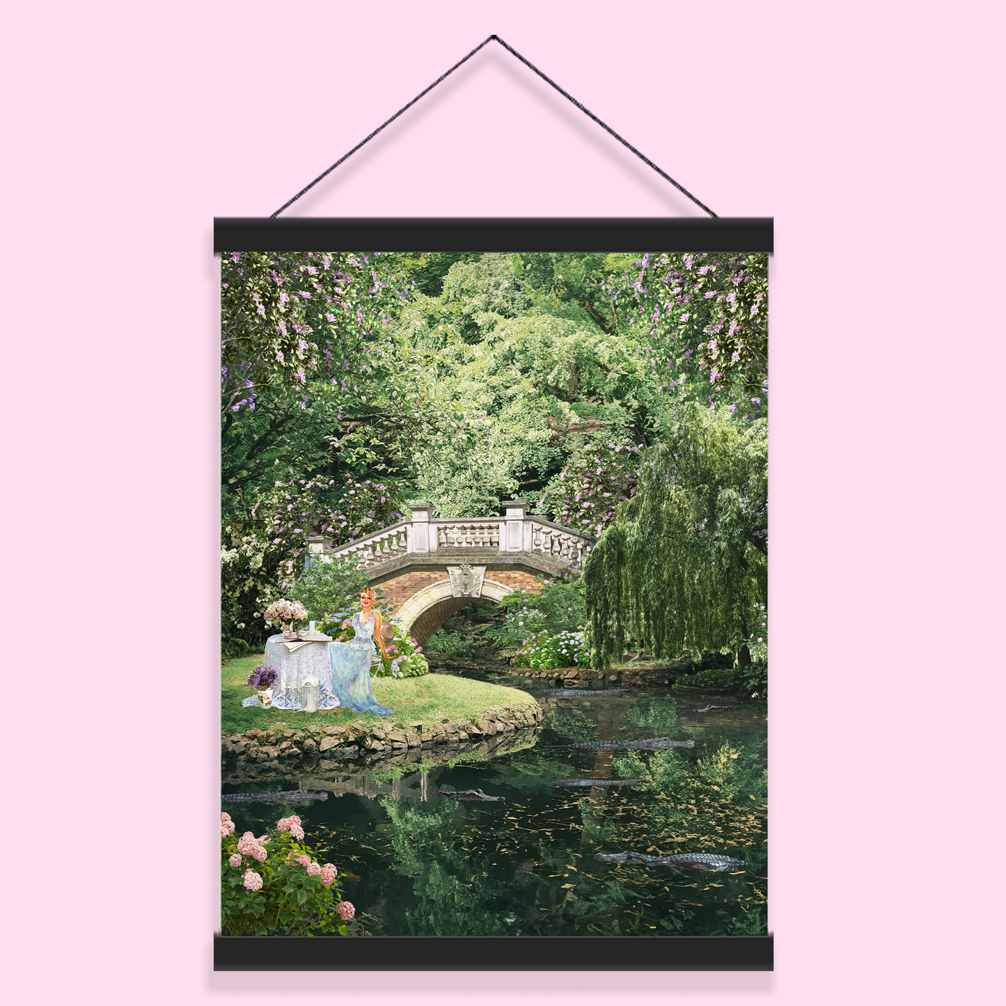 "Bayou Tea Party" Hanging Canvas Print