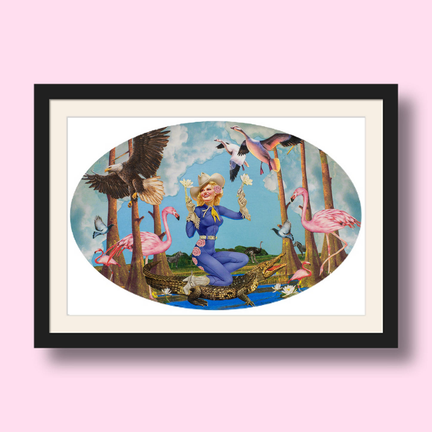 "Wetland Cowgirl" Framed Prints