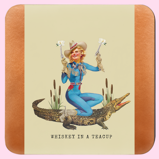 Coaster Set "Whiskey in a Teacup III"