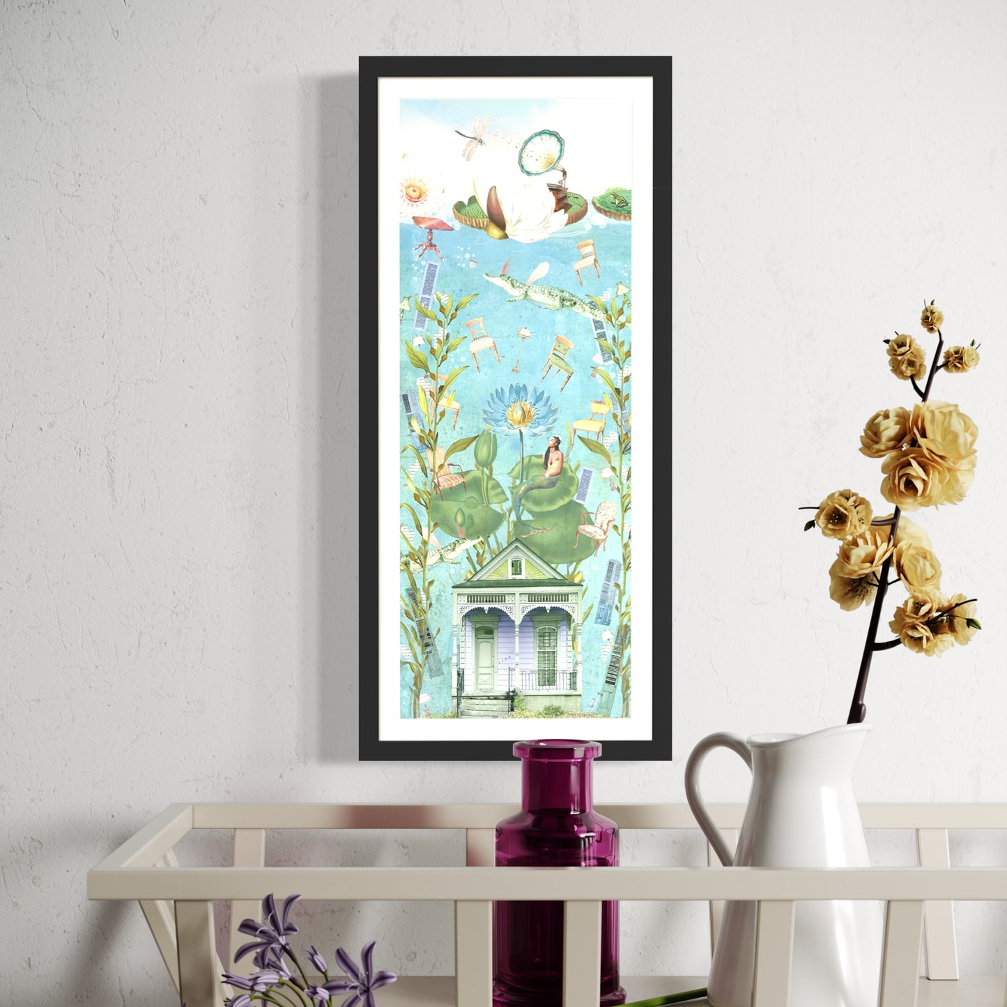 "The House That Sunk" Framed Giclee Prints